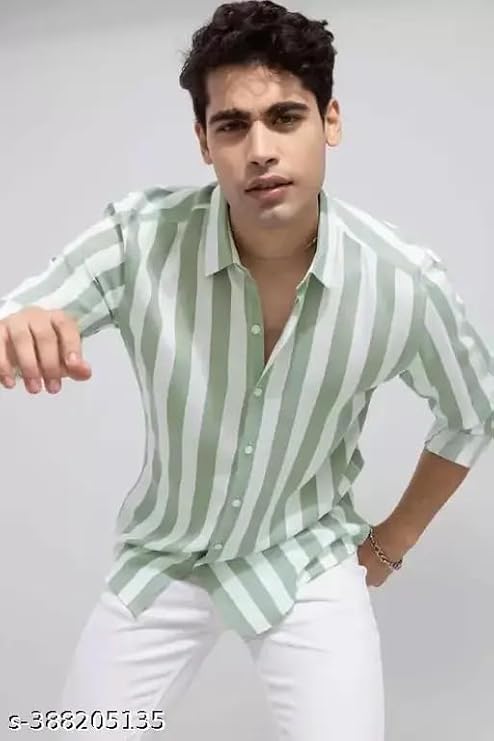 Men's Cotton Casual Shirt, Jade blue, Full Sleeves, Regular Fit - Image 5